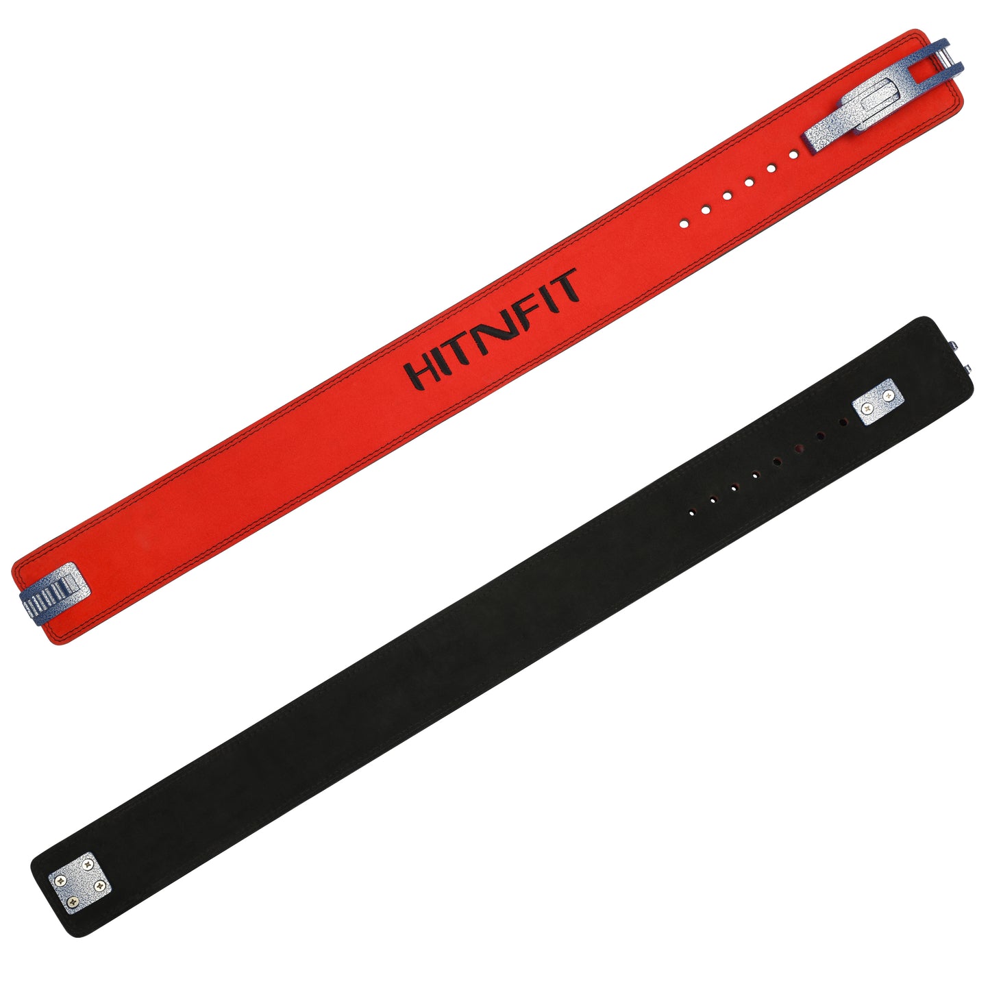 10mm Premium Leather Lever Belt Red