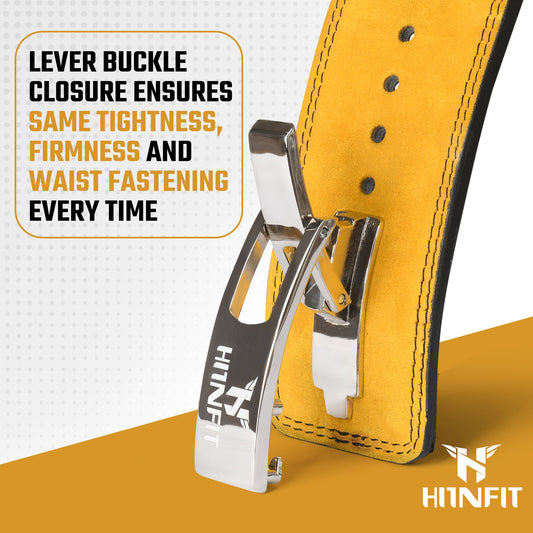 10mm Economy Lever Belt - Yellow/Black