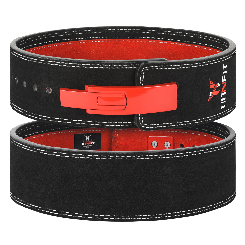 10mm Lever Belt (Black/Red - Double Tone)