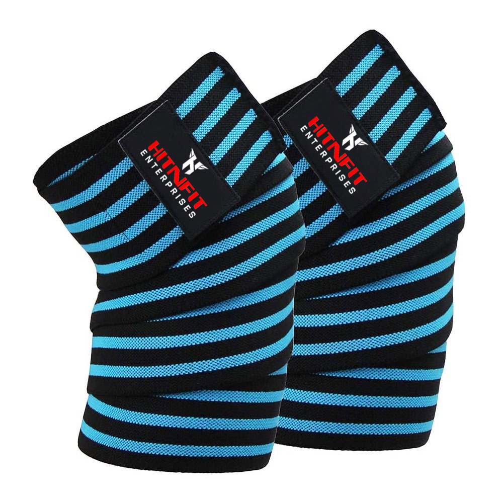 Pro Flex Knee Wraps – Heavy Compression  Straps (Black & Neon Green)