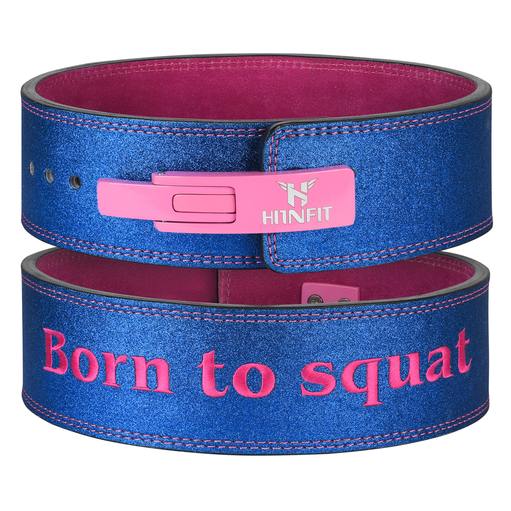 10mm Lever Belt (Sparkle Blue - Born to Squat)